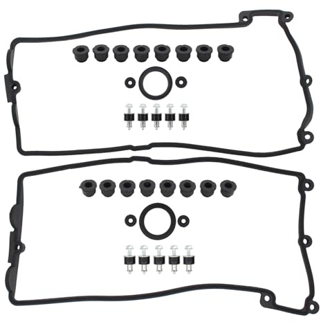 Zylinder Ventildeckeldichtung Satz Zylinderkopfhaube Dichtung Motor Ventildeckel Gummidichtung Dichtring Dichtungssatz links und rechts für 5er E60 E61 Touring 6er E63 6er E64 7er E65 X5 E53 X5 E70