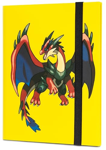 Vavasel 9 Pocket Trading Card Album Folder - 360 Side Loading Pocket Binder for Collectible Cards, TCG and Trading Card Games (Yellow)