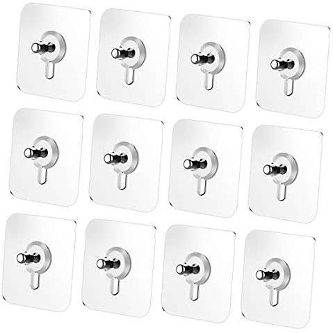 NUOBESTY 20piezas Tornillo Adhesivo Para Colgar Adhesivo Para Pared Sin Dejar Rastro Fácil De Usar