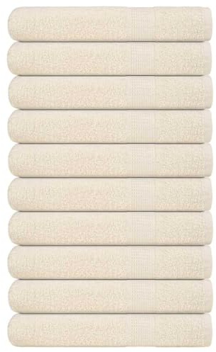 Genérico Toallas de Sauna 10 uds 100% algodón Crema 80x200 cm 360 gsm,Toallas-137009