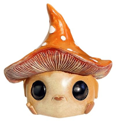 GHHQIANG Décoration de jardin en forme de champignon, statue de nain de jardin fantaisiste pour cour, terrasse, pelouse, jardin, bureau, cadeau d'anniversaire pour femme, amie et maman