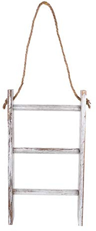 SWOOMEY Porte-Serviettes Mural en Échelle Décoratif Support sans Perforation 1 Pièce Design Vintage pour Salle de Bain pour Serviettes et Petits Vêtements