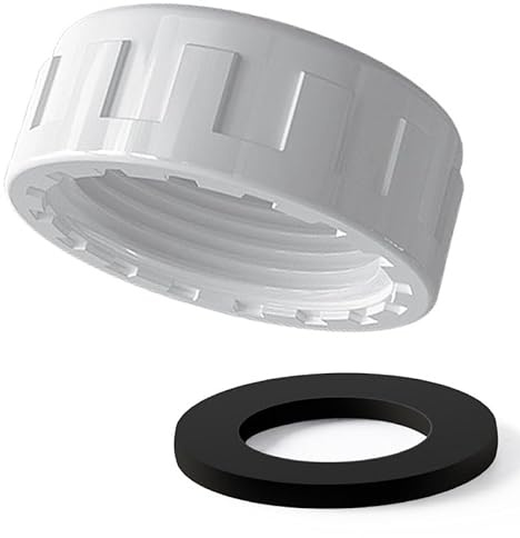 Plumbing Fittings Blanking Cap Waste Pipe End Cap with Female Thread & Washer Trap Stop Ends for Kitchen Sink or Washing Machine Seal White 50mm