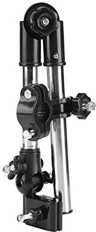 Nikou Supporto regolabile a 360° per ombrello, supporto per passeggino, carrozzina, bicicletta, nero
