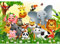 Runa Art Papier peint intissé Les animaux pour les enfants 352 x 250 cm Toison Mur XXL Tableaux Muraux Tapisserie Photo Décoration Murale Salon Chambre Coloré 9366011a