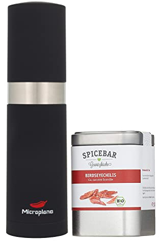 Microplane Macina Peperoncino per peperoncini secchi in Set con peperoncini Thai di Spicebar von 140000 Scoville