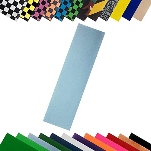 TURBO 9 x 33 Inch Skateboard Grip Tape Sheet Baby Blue