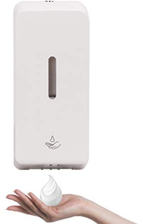 dispenser sapone/Dosatori per sapone liquido Touchless schiuma di sapone Distributore automatico a pile di dispenser di sapone a parete a mano schiuma di sapone con antifurto chiave di design e Visual