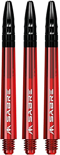 Mission Darts Säbelschäfte | Robuste Polycarbonat-Schäfte mit schwarzer Aluminium-Oberseite | mehrere Packungsgrößen | 7 Farben | Medium