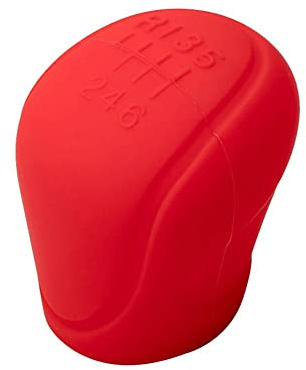 LIUZHIPENG Funda de silicona suave para palanca de cambios de 6 velocidades, mango de palanca de cambios manual de coche, funda protectora antideslizante para automóvil, Rosso