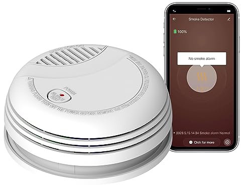Rilevatori di fumo Clouree, allarme fumo Wi-Fi compatibile con l'app Tuya/Smartlife, mini allarme antincendio wireless interconnesso, modello PA-437W (2pz.)