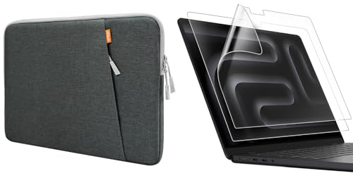 JETech for MacBook Pro 16-Inch Laptop Sleeve and for MacBook Pro 16.2-Inch (M3 - M1 Pro/Max, 2021-2023) Matte Screen Protector Bundle