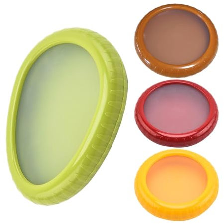 Moreeulsi 4 cajas de almacenamiento de frutas de silicona, reutilizables para refrigerador, contenedor de almacenamiento de aguacate de silicona, contenedor de almacenamiento de cebolla antigolpes