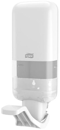 Tork Distributeur de Savon et de désinfectant avec Levier coude Blanc S4, consommables Mousse, Liquide et Gel, Gamme Elevation, 564100