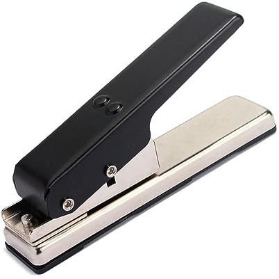 R26 Gitarrenplektrum Stanzer für Präzise Form, Schwarz | Metall Kunststoff mit Kunststoffboden, für Pvc und Alte Karten, Cut Derlin