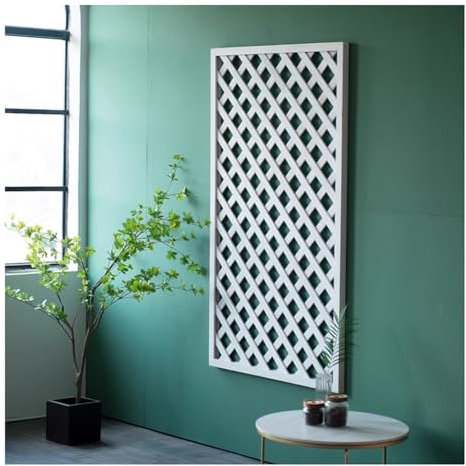 Panneau Décoratif, Clôture en Bois, Cloison De Séparation Treillis De Jardin en Bois Clôture Décorative Moderne pour Intérieur/extérieur pour Salon, Bureau, Terrasse(60x120cm)
