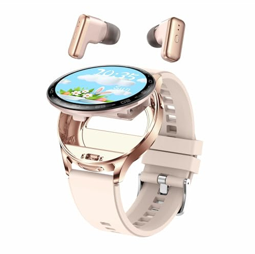 findtime Montre Connectée Homme 1.39''avec Ecouteurs sans Fil Bluetooth TWS intégré Bluetooth sans Fil Casque Intégré Montre Sport Homme Smartwatch Bracelet en Silicon IP67 Etanche Waterproof