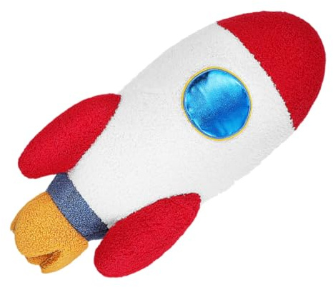 MUELODSIC Rocket Shaped Pillow Space Themed Room Decor Soft Plush Rocket Nursery Pillow for Boys Boys and Girls Bedroom Sleeping Cushion Accent