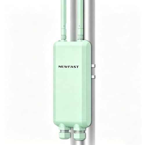 NEWFAST AC1200 Outdoor WLAN Access Point,Wetterfester Dualband Access Point,Ideal für Stabile Internetverbindung im Garten,Auf der Terrasse Oder im Hof,IP66 Water Resistant,PoE Powered,2026 Neuestes