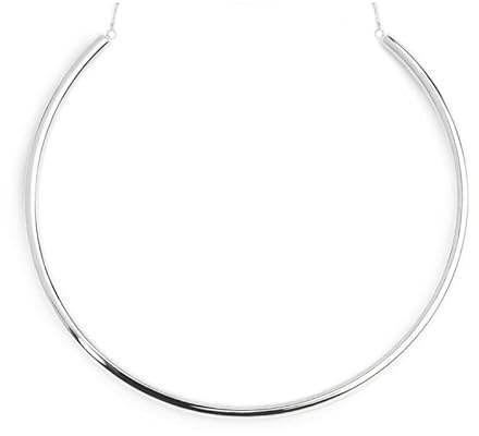 MARLU' Collana Girocollo Rigida Donna in Acciaio Inossidabile Dorato, Stile Contemporaneo Minimalista, Modello 33CN0044G