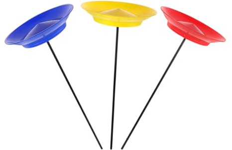 VICASKY Set 3 Pezzi Piatti da Giocoleria con Bastone da Giocoleria in Plastica, Attrezzatura per Abilità Circensi , Gioco di Destrezza per Spettacoli Circensi e Allenamento Coordinazione