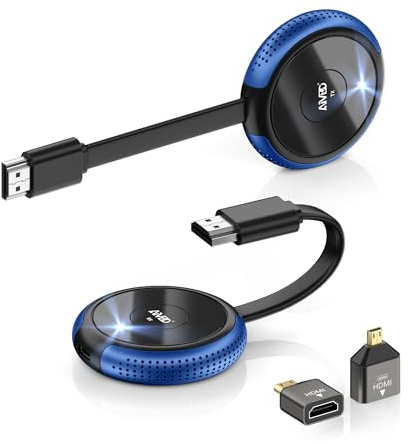HDMI sans Fil 4K/5.8G, Émetteur et Récepteur HDMI sans Fil, Wireless Transmitter Receiver de Laptop/TV Box/Caméra/Bluuray/USBC/PC/PS5 au Télévision/Moniteur/Projecteur 165FT/50M