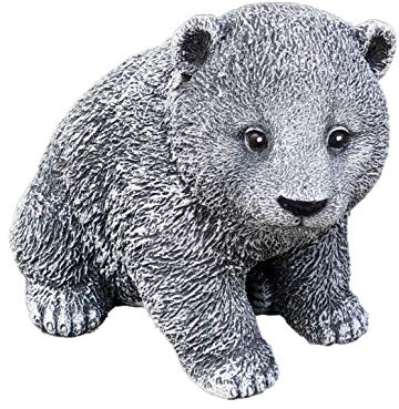 stoneandstyle Steinfigur Kleiner Bär Bärchen Panda, Frost- und wetterfest bis -30°C, massiver Steinguss