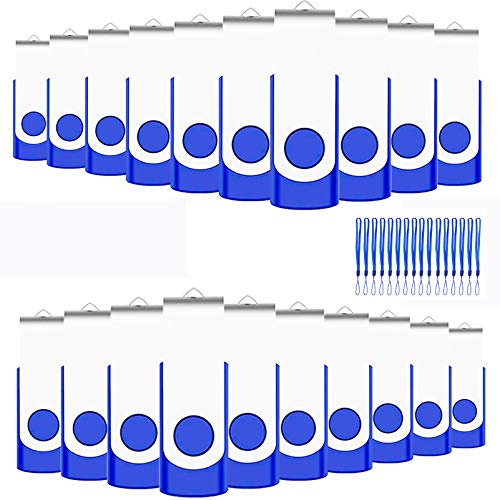 EASTBULL 50 Pack 4GB Bulk Flash Drives Pack USB 2.0 Thumb Drives Pack 4GB Bulk USB Drive (Blue, 50 Units)