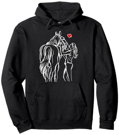 Cheval Amant Chevaux Fille Femmes Équitation Sweat à Capuche