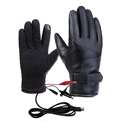 Baceyong Guanti riscaldati, guanti da sci, guanti da sci con touch screen alimentati tramite USB, guanti invernali antivento e caldi per uomini e donne, guanti riscaldati elettrici per moto
