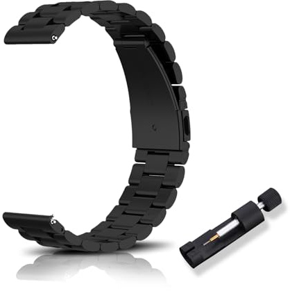 RoYiio Uhrarmband 16mm/18mm/20mm/22mm Metall | Edelstahl Ersatzarmband mit Schnellverschluss, Schön Poliert, Wasserdicht, Uhrenarmband für Damen und Herren