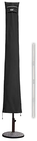 Sekey Sonnenschirm Schutzhülle mit Stab, Abdeckhauben für Ø 350cm / 200x300cm Gartenschirm mit Belüftungsöffnungen, Abdeckung für Marktschirm / Balkonschirm, wasserdicht