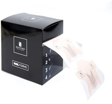 Mistero Milano Nagel Schablone - Nagelverlängerung schablone - Nägel selber machen - Nagelstempel - Gelnägel - Acrylnägel - Selbstklebende Nailart-Sticker für die Maniküre - 400 Stück