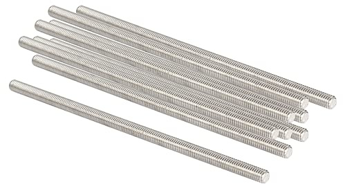 QUARKZMAN M6 x 150mm 1mm Steigung Vollgewindestangen x 10 Stück 304 Edelstahl Außengewindestange für Bolzen und Klemmen und Aufhänger und U-Bolzen Silber