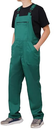 WORK IDEA Salopette da lavoro da uomo, Multi Pocket Technology, verde, L