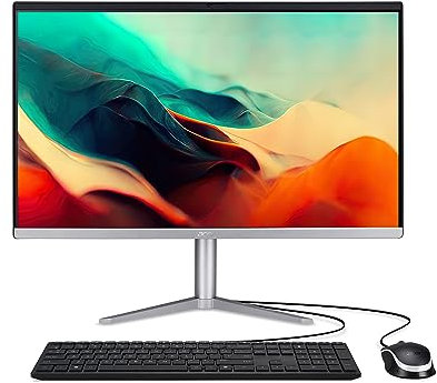 Acer Aspire C24-1300 All-in-One PC - (Ryzen 5 7520U, 8GB, 512GB SSD, 24 inch Full HD Display, Wireless Keyboard and Mouse, Windows 11, Black)