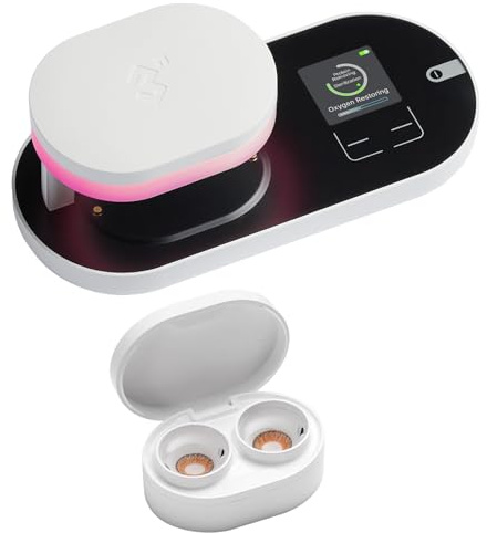 ReO2 Gen6 Soft Contact Lens Cleaner for Moisture Retention, Advanced Cleaning Solution with Electrophoresis Technology, Deep Clean and Rehydrate in 10 Min, with Mirror and Tweezer (White)