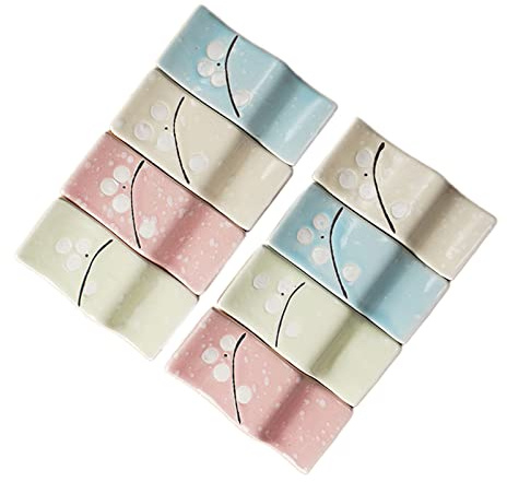 per le bacchette, per le bacchette di ceramica, Porta bacchette in ceramica giapponese, poggia bacchette, supporto for bacchette da tavola for la decorazione domestica, forchetta, coltello-colore mist