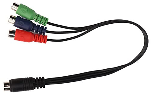 Zunate Cavo MINI DIN da 9 Pin a 3, FILO DI RAME, MATERIALE PVC, PLUG AND PLAY, 11,8 Pollici, per Cavo Adattatore Video con MINI DIN da 9 Pin Maschio a 3 Femmina