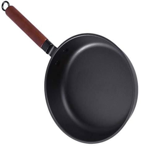 CCKUHN Edelstahl-Bratpfanne Bratpfanne Bratpfanne Unbeschichtet Kochpfanne Omelett Eisenpfanne Küchenbratpfannen Flache Bratpfanne Wok