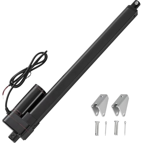  Jvnvlki linjärt ställdon, 12 V, 2 000 N, 400 mm, lyftlängd IP65, vattentät, 8 mm/s linjär aktuator, linjär motor med monteringshandtag, för dörröppnare, soluppsamlare, elektrisk lyftsystem