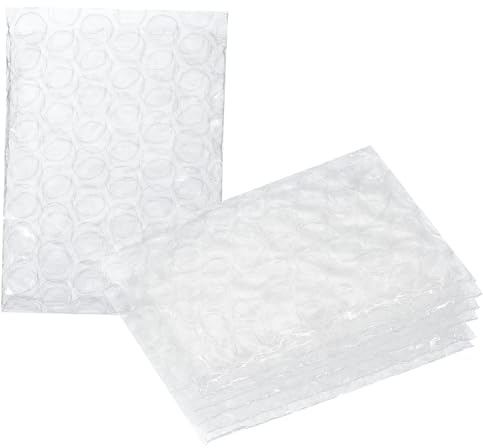 sourcing map Luftpolsterbeutel, Polsterbeutel, 8 x 6 cm, doppelwandig, dick, stoßfest, Schaumstoffschutz, für Umzug, Versand, Verpackung, Lagerung (100 Stück, transparent)