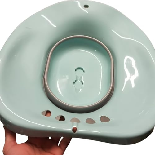 NTEK Foldable Sitz Bath for Toilet, Portable Seat Sitz Bath Basin for Hemorrhoids, Portable Bidet BPA Free Temperature Resistant, Fits Universal Toilets and Commode Chair (Green)