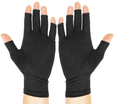 HAISENG Dünne Handschuhe, Sport-Kompressionshandschuhe, für Damen und Herren, Tippen, fingerlose Handschuhe für Outdoor, Radfahren, Fitness