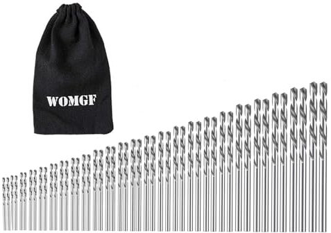 WOMGF 48 Pezzi Mini Punte Trapano 0.5mm-3mm Twist Drill Bits per Trapani Mano