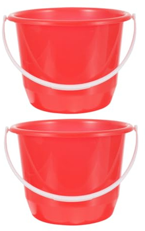 MAGICLULU 2piezas Cubos De Limpieza De Mano De Plástico Con Para Agua Para Jardinería Lavado De Autos Leche Cenizas Cuidado De Mascotas Detallado De Autos y Baño