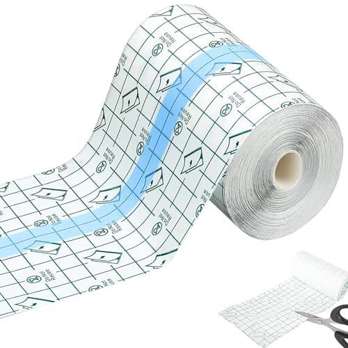 Pellicola protettiva per tatuaggi, 20 cm x 10 m, impermeabile, traspirante per docce, sport e protezione delle ferite, protezione trasparente della pelle con adesivo delicato per tatuaggi Aftercare