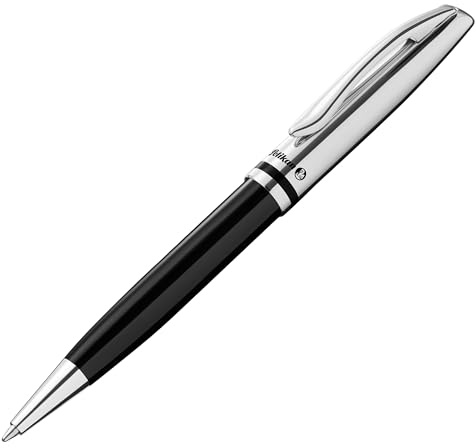 Pelikan Jazz Classic K35 Kugelschreiber Schwarz, Metallkuli, nachfüllbar, mit Clip, elegantes Schreibgerät