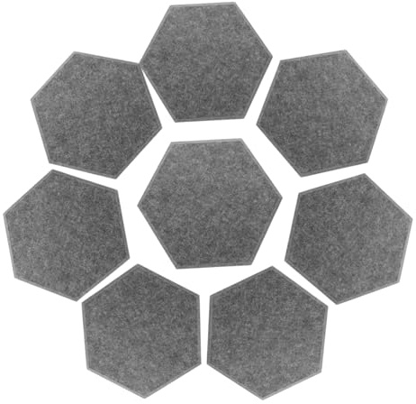 LIFKOME 8pcs Hexagonal Felt Sound Absorbing Panels Noise Reducing Acoustic Wall Panels for Office Studio Home Soundproofing Felt Material with Wear Crack and Fade Resistance Easy to