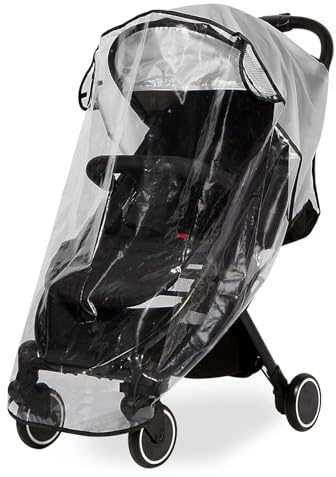 Wemoralix Universal barnvagn regnskydd med fönster, EVA-regnskydd för barnvagn, babybuggy-skydd skyddar mot sol, damm och snö, passar de flesta barnvagnar